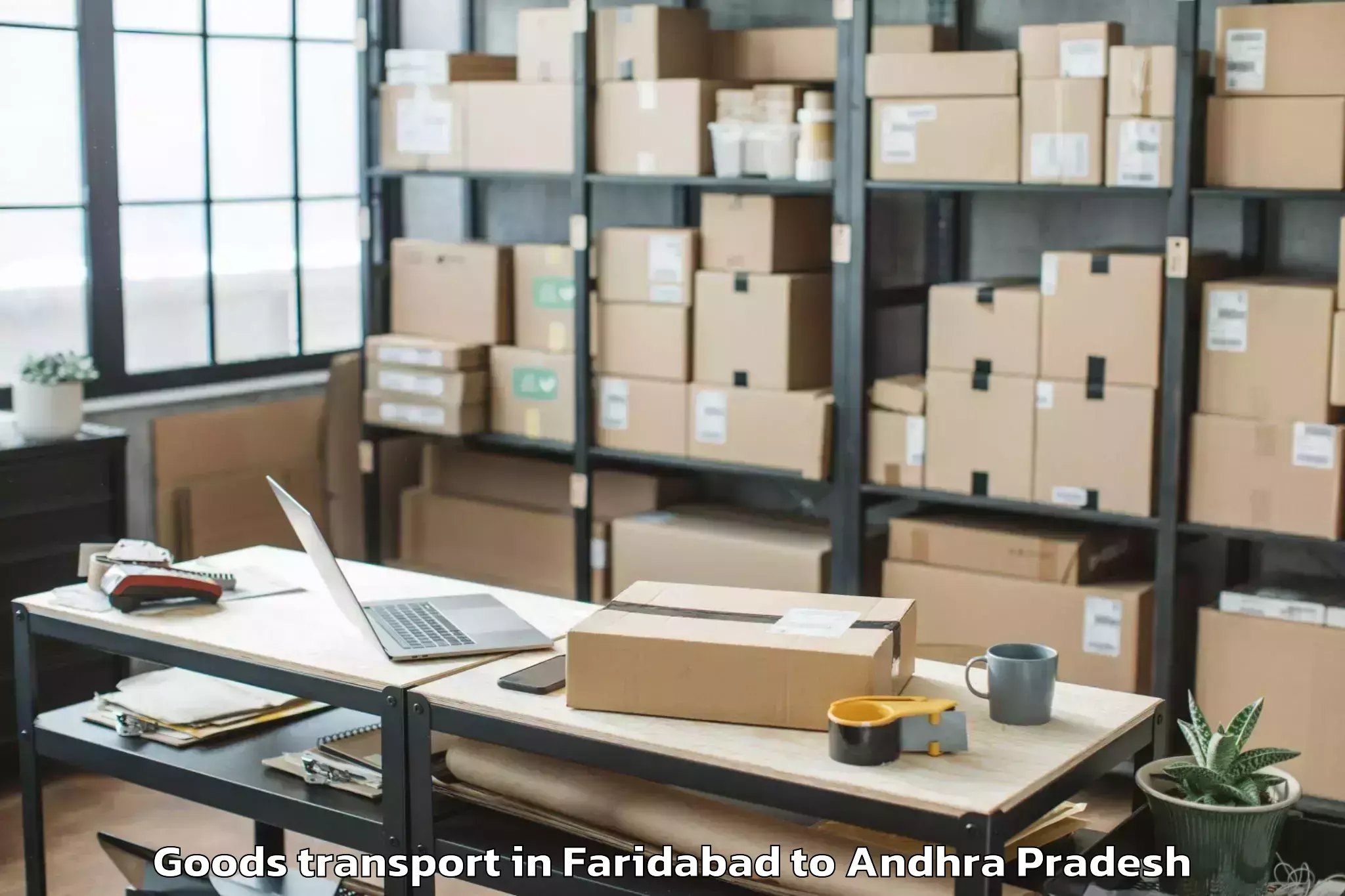 Book Faridabad to Chennekothapalle Goods Transport